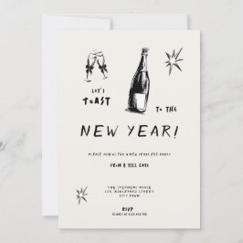 Convites Modern Toast to the New Year 2026 Bold Typo
