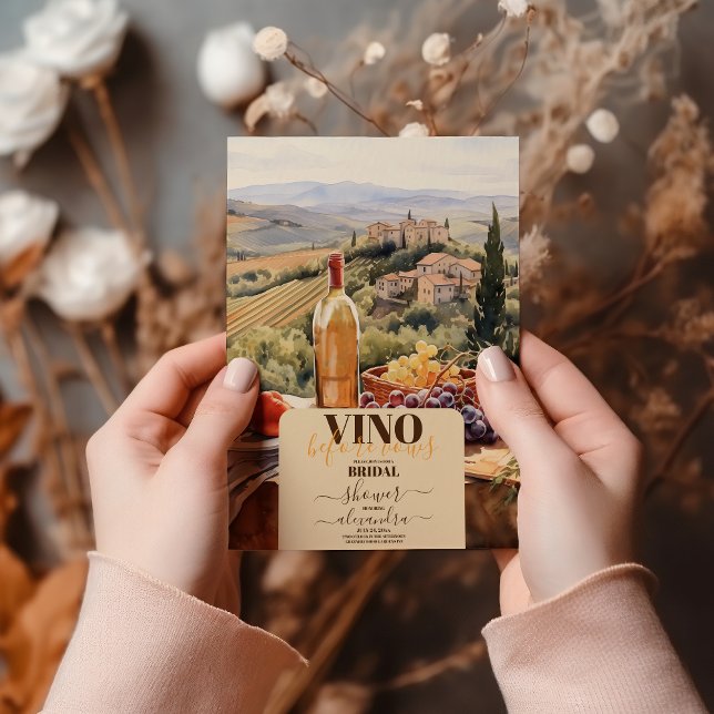 Convites Modern Vino Antes do Chá de panela Vows (Criador carregado)