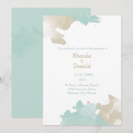 Convites Modern Watercolor Espalha Casamento