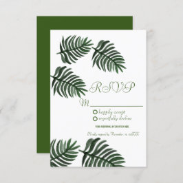 Convites Modern Watercolor Tropical Botany Palm Deixa RSVP