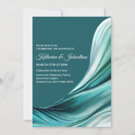 Convites Modern Wedding-Emerald Green-