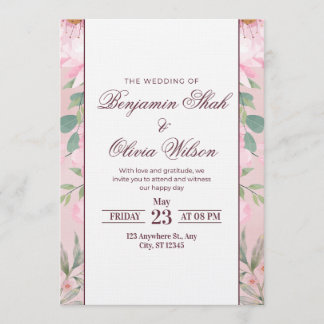 Convites Modern Wedding Invitation | Elegant Romantic