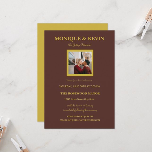 Convites Modern Wedding Invite Instant Download Available (Frente/Verso In Situ)