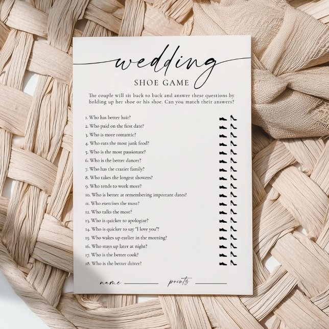 Convites Modern Wedding Shoe Game (Criador carregado)