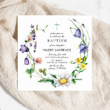 Modern Wildflower Boho Baptism