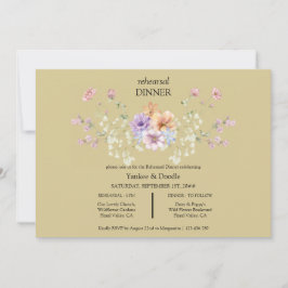 Convites Modern wildflower spring wedding Dinner Invitation