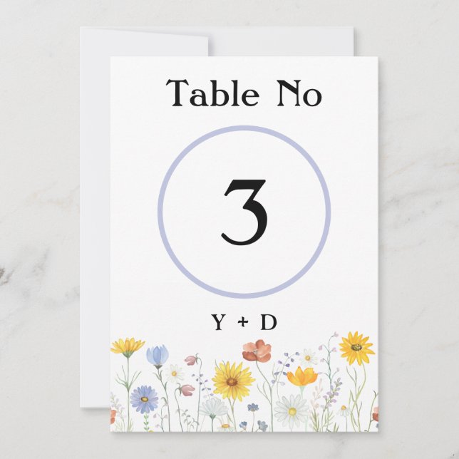 Convites Modern wildflowers spring wedding (Frente)