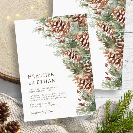 Convites Modern Winter Pine Wedding