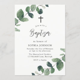 Convites Moderna Aquarela Deixa Menino ou Menina Batismo