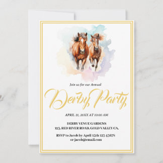 Convites moderna design de Cavalo Derby