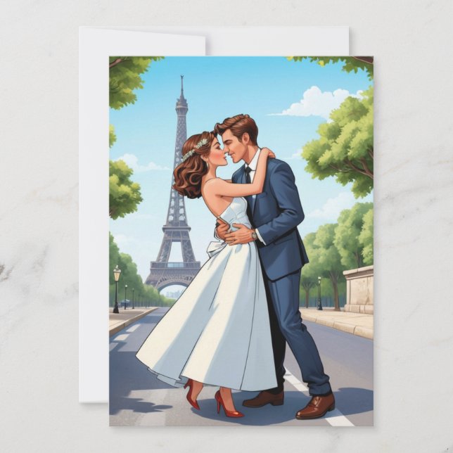 Convites moderna felicidade para sempre após a recepção elo (Frente)