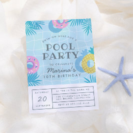 Convites Moderna Folhas de Palma e Festa de aniversário de 