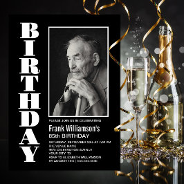 Convites Moderna qualquer Festa de aniversário de fotos bra