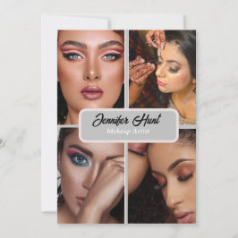 Convites moderna tendência mínima Makeup Artist código QR
