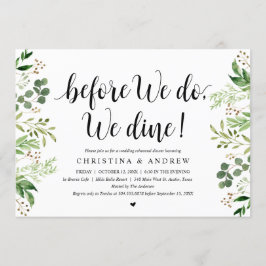 Convites Modernidade Verde, Jantar de Ensaios de Casamento