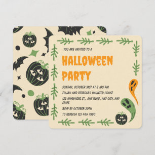 Convites Moderno 3 Eyed Pumpkin E Festa Ghost Halloween