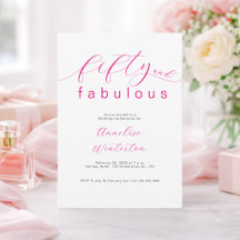 Moderno 50 e Fabuloso Aniversário de 50 anos Rosa
