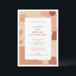 Convites Moderno Abstrato 50º Aniversário Geométrico<br><div class="desc">Celebre um marco em estilo com este moderno convite de 50 anos de abstrato. O fundo geométrico quente em tons sujos define o tom para um evento confortável e na moda. O texto personalizado no centro destaca o nome, a idade, os detalhes do evento e as informações de RSVP do...</div>