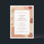 Convites Moderno Abstrato 50º Aniversário Geométrico<br><div class="desc">Celebre um marco em estilo com este moderno convite de 50 anos de abstrato. O fundo geométrico quente em tons sujos define o tom para um evento confortável e na moda. O texto personalizado no centro destaca o nome, a idade, os detalhes do evento e as informações de RSVP do...</div>