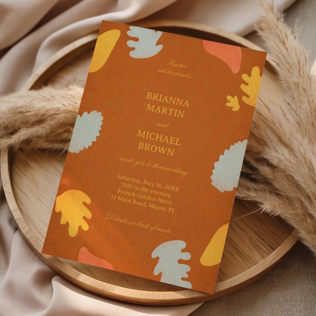 Convites Moderno Abstrato Outono Colorido (Criador carregado)