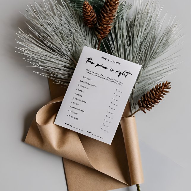 Convites Moderno adivinha o jogo do Chá de panela de preço  (Criador carregado)