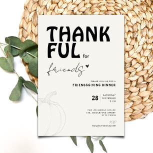 Convites Moderno Agradecido pelos Amigos: Friendsgiving 