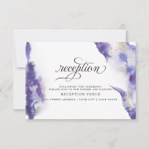 Convites Moderno Ametist Watercolor Geode BarefootBride™