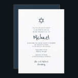 Convites Moderno   Bar Simples Mitzvah<br><div class="desc">Composto por uma escrita lúdica e uma tipografia san serif; tudo contra um pano de fundo branco. Este foi projetado por materiais de terceiros selecionados,  exclusivos para o Zazzle. Disponível aqui: http://www.zazzle.com/selectpartysupplies</div>