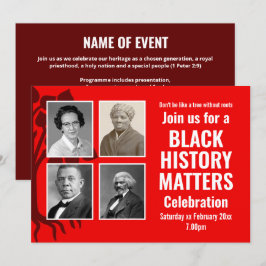 Convites Moderno BLACK HISTORY MONTH Importa Foto