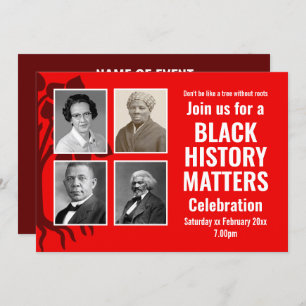 Convites Moderno BLACK HISTORY MONTH Importa Foto