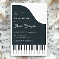 Moderno Black White Music Piano Considerando