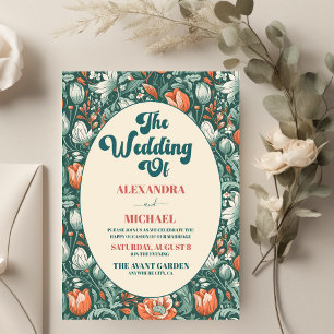 Convites Moderno Boho Chic Retro Colorido Casamento Floral
