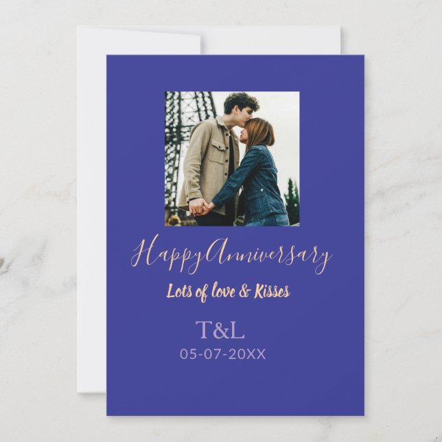 Convites Moderno boho feliz aniversário adicionar nome azul (Frente)