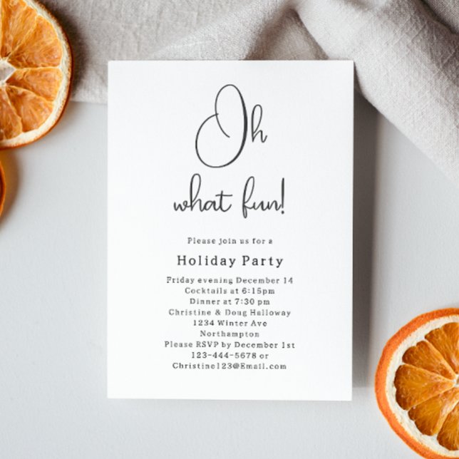 Convites Moderno Boho Natal Oh Que Festa Divertida (Criador carregado)