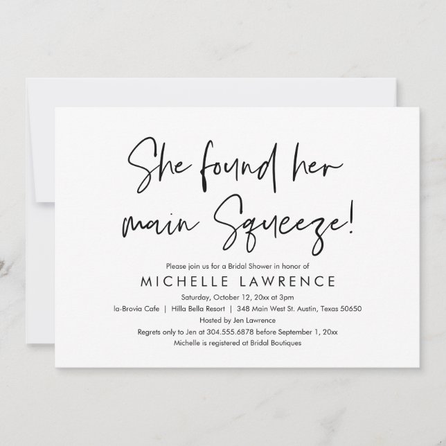 Convites Moderno Casual e Divertido, Festa de Praia Chá de  (Frente)