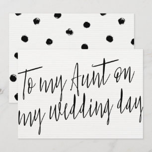 Convites Moderno Chic "Para minha tia no dia do meu casamen