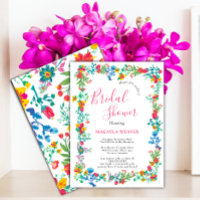 Moderno chique boho flores silvestres brilho chá d