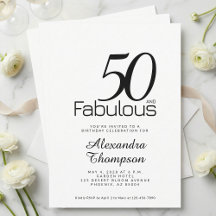 Moderno Cinquenta e Fabuloso Aniversário de 50 ano