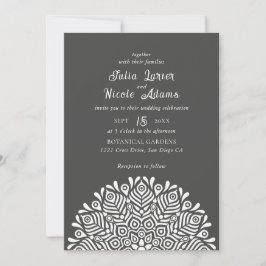 Convites Moderno Colorido Boho Étnico Floral Mandala Casame