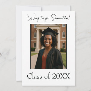 Convites Moderno de Foto de Graduação Elegante