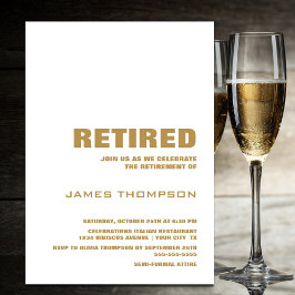 Convites Moderno do Partido da Reforma Dourada Simples Mode