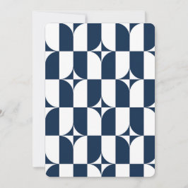 Convites Moderno do século médio azul e branco