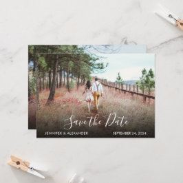 Convites Moderno e elegante casamento de fotos Salve a data