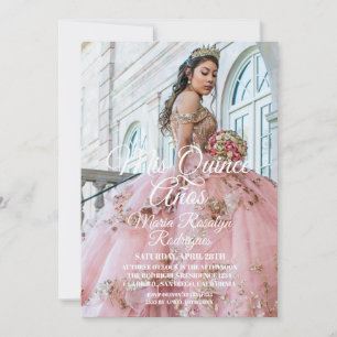 Convites Moderno e Elegante Foto de Quinceañera