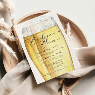 Convites Moderno Edgy Seu CHURRASCO De Caligrafia E Coloca