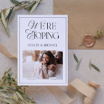 Convites Moderno Elegante Estamos Elopando Recepção<br><div class="desc">Nosso melhor anúncio de elopemento convite de celebração recebe uma atualização elegante! Elegante Moderno Estamos Eloping Reception Invitation - uma design de anúncio de casamento branco e preto limpa, simples e simples, que permite que seus amigos e parentes saibam que você vai se casar (fugir de fato!), mas que você...</div>