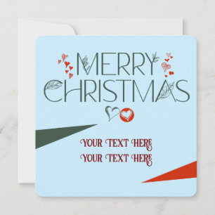 Convites Moderno Elegante Feliz Natal Personalizado