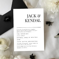 Moderno Elegante | Nomes Editáveis Casamento