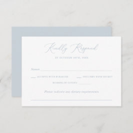 Convites Moderno Elegante Roteiro Romântico Casamento Blue 