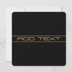 Convites Moderno Estilo de Texto Dourado e Listras Editávei